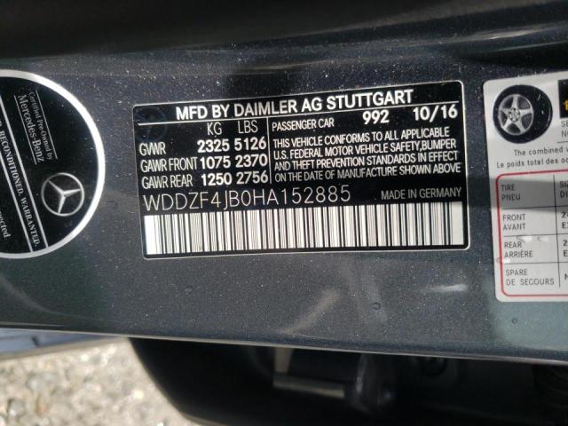 Photo 10 from auction – 2017 MERCEDES-BENZ E 300 with VIN WDDZF4JB0HA152885