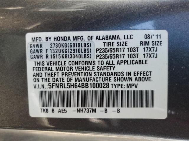 Photo 10 from auction – 2011 HONDA ODYSSEY EX with VIN 5FNRL5H64BB100028