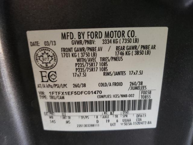 Photo 10 from auction – 2013 FORD F150 SUPER with VIN 1FTFX1EF5DFC01470