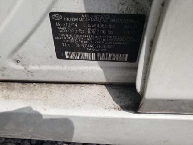 Photo 10 from auction – 2014 HYUNDAI SONATA SE with VIN 5NPEC4AC0EH913607