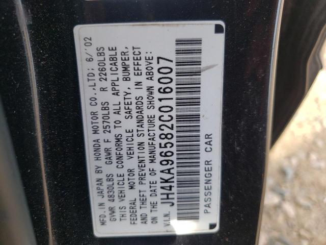 Photo 10 from auction – 2002 ACURA 3.5RL with VIN JH4KA96582C016007