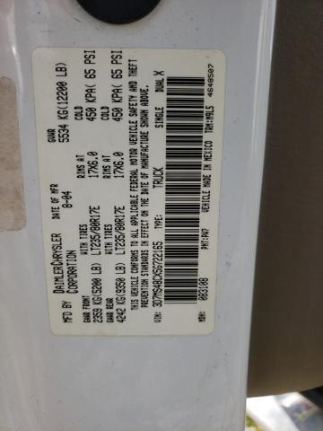 Photo 10 from auction – 2005 DODGE RAM 3500 S with VIN 3D7MS48CX5G722165