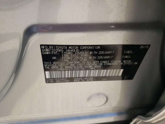 Photo 10 from auction – 2015 TOYOTA RAV4 LE with VIN JTMBFREV1FJ031194