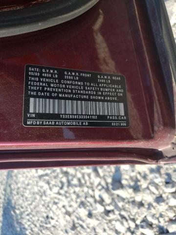 Photo 10 from auction – 2003 SAAB 9-5 LINEAR with VIN YS3EB59E333041102
