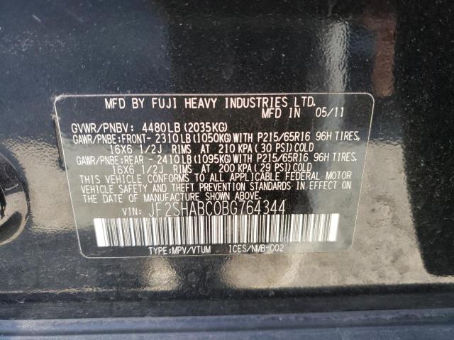 Photo 10 from auction – 2011 SUBARU FORESTER 2 with VIN JF2SHABC0BG764344