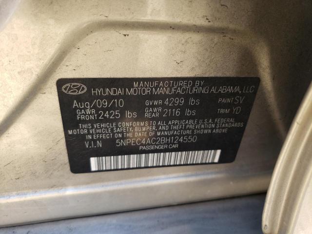 Photo 10 from auction – 2011 HYUNDAI SONATA SE with VIN 5NPEC4AC2BH124550