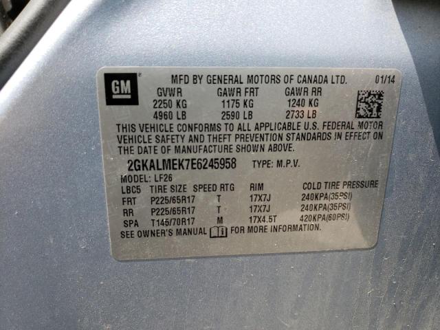 صورة رقم 10 من المزاد - 2014 GMC TERRAIN SL مع VIN 2GKALMEK7E6245958
