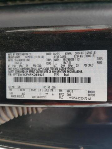 Photo 10 from auction – 2015 FORD F150 SUPER with VIN 1FTEW1CF4FKD88437