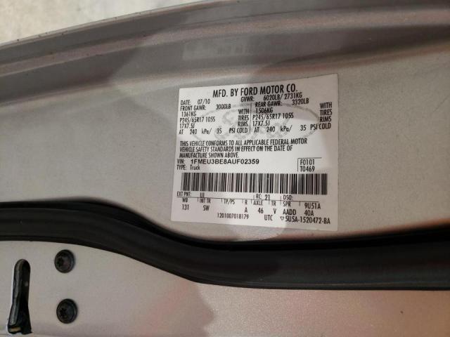 Photo 10 from auction – 2010 FORD EXPLORER S with VIN 1FMEU3BE8AUF02359