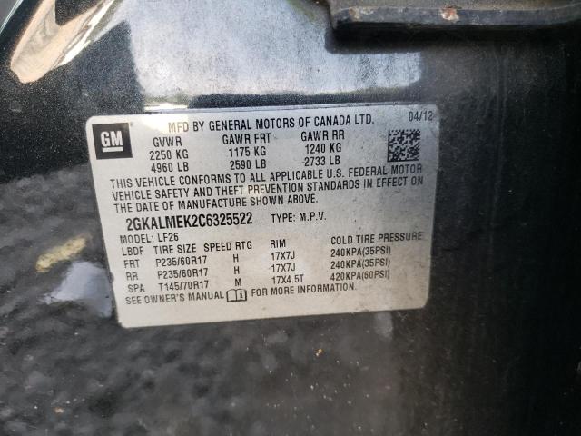 Photo 10 from auction – 2012 GMC TERRAIN SL with VIN 2GKALMEK2C6325522