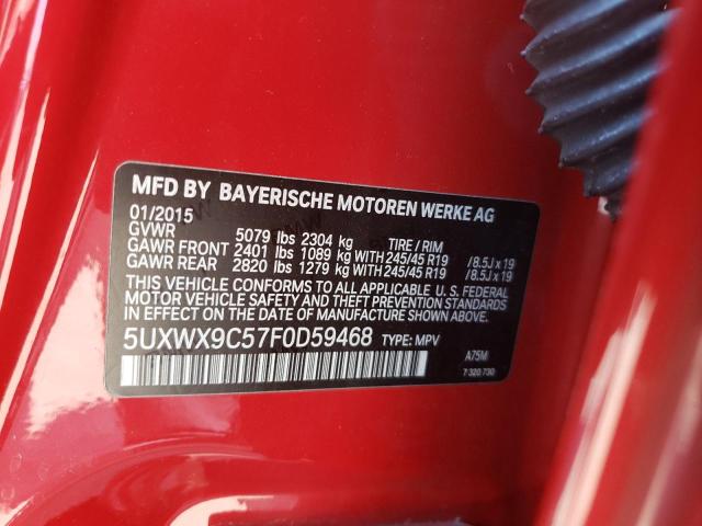 Photo 10 from auction – 2015 BMW X3 XDRIVE2 with VIN 5UXWX9C57F0D59468