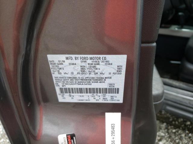 Photo 10 from auction – 2009 FORD ESCAPE XLT with VIN 1FMCU03779KA14162