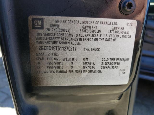 Photo 10 from auction – 2001 CHEVROLET SILVERADO with VIN 2GCEC19T611279217