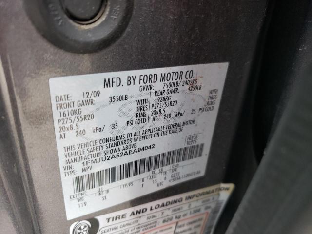 Photo 10 from auction – 2010 FORD EXPEDITION with VIN 1FMJU2A52AEA94042