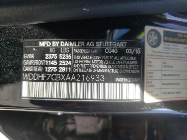 Photo 10 from auction – 2010 MERCEDES-BENZ E 550 with VIN WDDHF7CBXAA216933