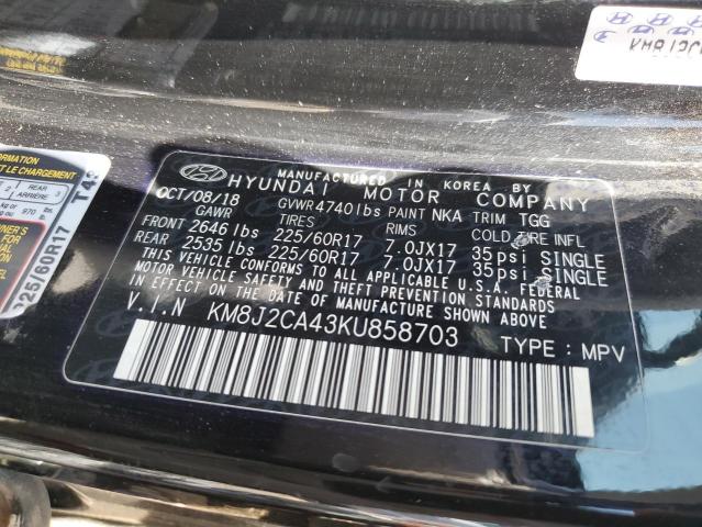 Photo 10 from auction – 2019 HYUNDAI TUCSON SE with VIN KM8J2CA43KU858703