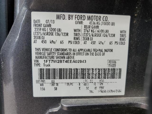 Photo 10 from auction – 2014 FORD F250 SUPER with VIN 1FT7W2BT4EEA02943