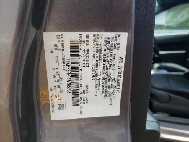 Photo 10 from auction – 2010 FORD FOCUS SE with VIN 1FAHP3FN0AW285936