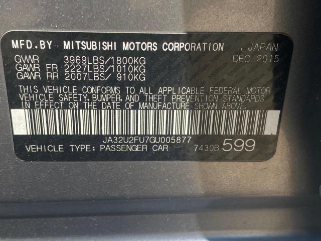 Photo 10 from auction – 2016 MITSUBISHI LANCER ES with VIN JA32U2FU7GU005877