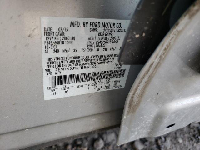 Photo 10 from auction – 2015 FORD EDGE SEL with VIN 2FMTK3J95FBB80990