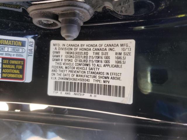 Photo 10 from auction – 2014 HONDA CR-V LX with VIN 2HKRM3H36EH509340