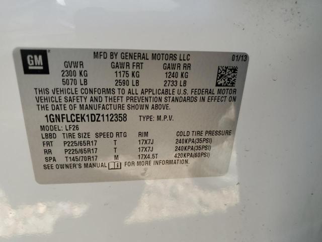 Photo 10 from auction – 2013 CHEVROLET EQUINOX LS with VIN 1GNFLCEK1DZ112358