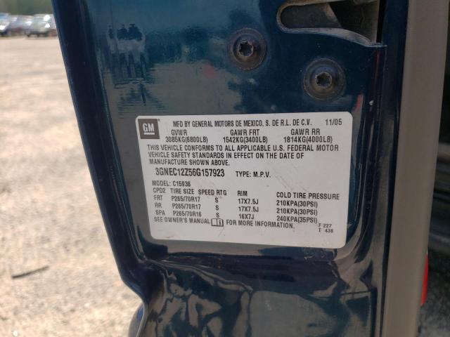 Photo 10 from auction – 2006 CHEVROLET AVALANCHE with VIN 3GNEC12Z56G157923