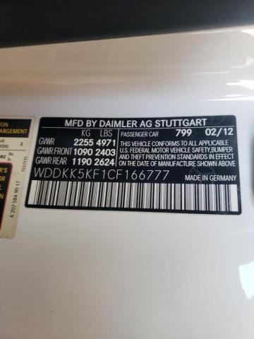 Photo 10 from auction – 2012 MERCEDES-BENZ E 350 with VIN WDDKK5KF1CF166777