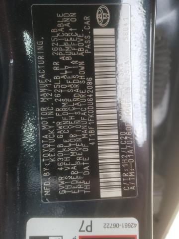 Photo 10 from auction – 2013 TOYOTA CAMRY L with VIN 4T1BF1FK0DU642086