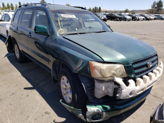 TOYOTA HIGHLANDER 2001 with VIN JTEGF21A610022596 - Photo from auction