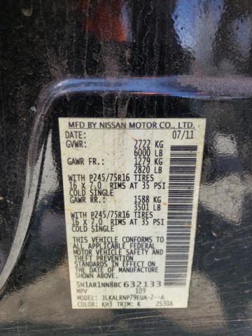 Photo 10 from auction – 2011 NISSAN PATHFINDER with VIN 5N1AR1NN8BC632133