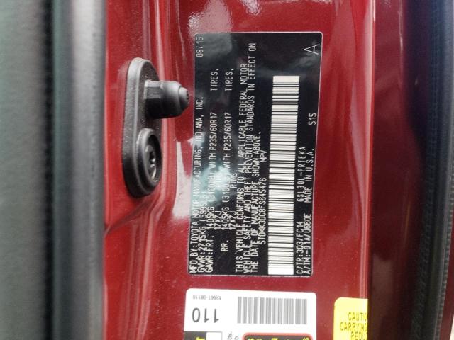Photo 10 from auction – 2015 TOYOTA SIENNA with VIN 5TDKK3DC8FS645476