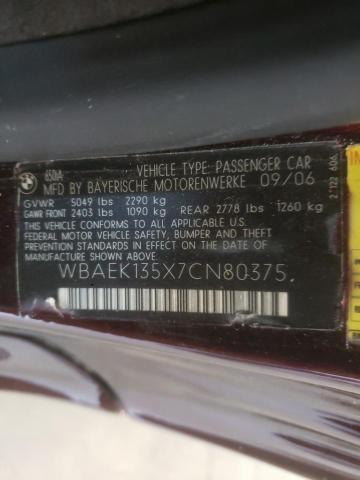 Photo 10 from auction – 2007 BMW 650 I with VIN WBAEK135X7CN80375