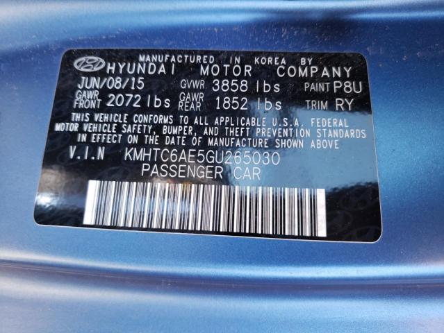 Photo 10 from auction – 2016 HYUNDAI VELOSTER T with VIN KMHTC6AE5GU265030