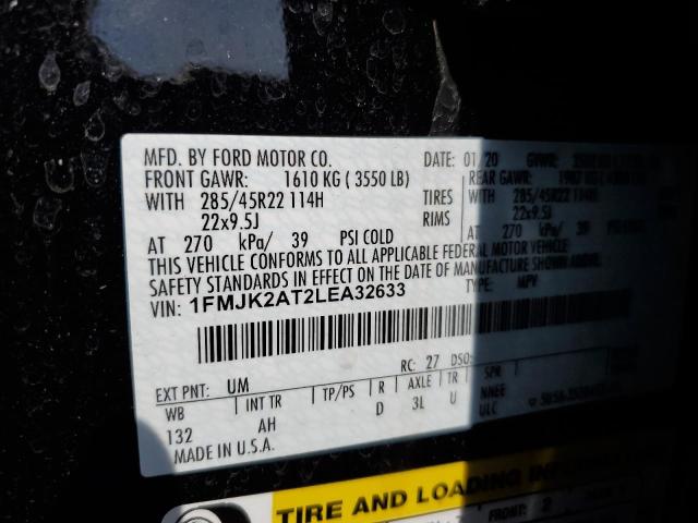 Photo 10 from auction – 2020 FORD EXPEDITION with VIN 1FMJK2AT2LEA32633