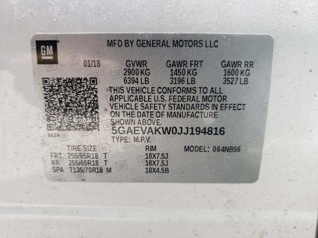 Photo 10 from auction – 2018 BUICK ENCLAVE ES with VIN 5GAEVAKW0JJ194816