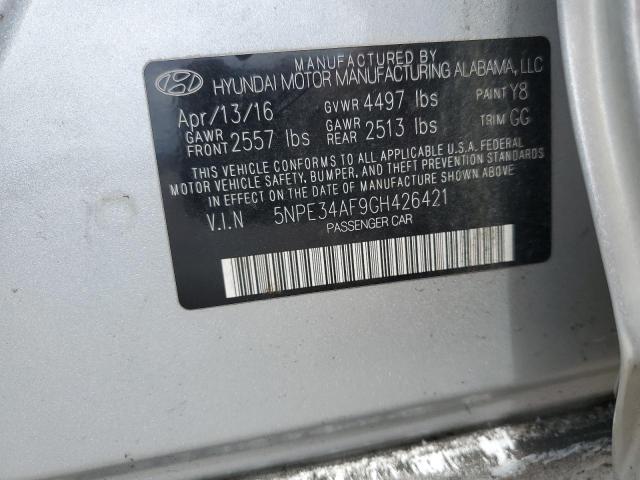 Photo 10 from auction – 2016 HYUNDAI SONATA SPO with VIN 5NPE34AF9GH426421