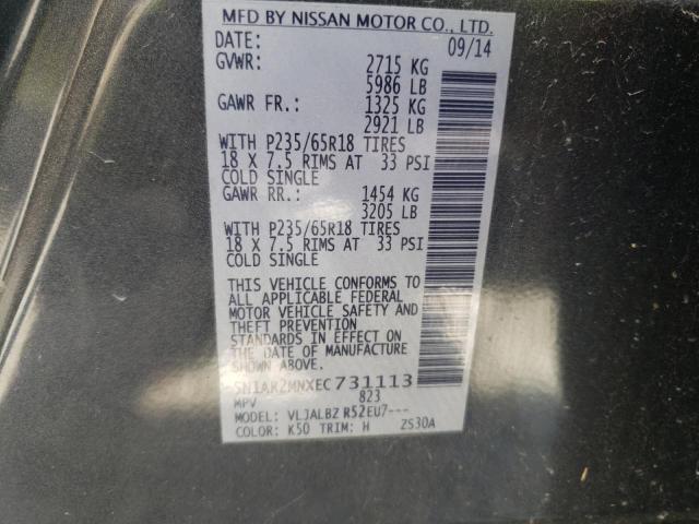 صورة رقم 10 من المزاد - 2014 NISSAN PATHFINDER مع VIN 5N1AR2MNXEC731113