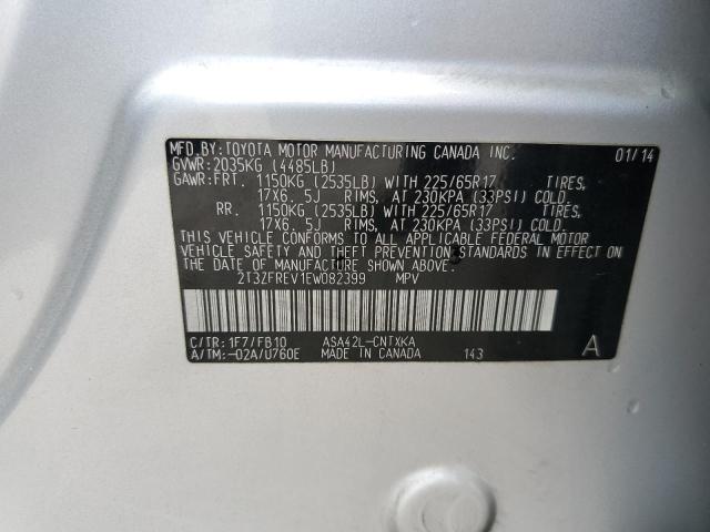 Photo 10 from auction – 2014 TOYOTA RAV4 LE with VIN 2T3ZFREV1EW082399