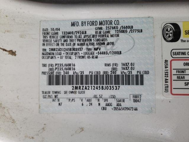 Photo 10 from auction – 2005 MERCURY MONTEREY C with VIN 2MRZA21245BJ03537