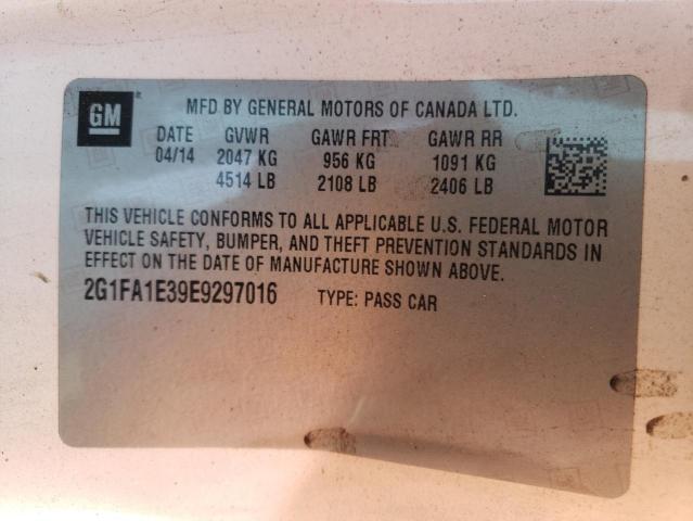 Photo 10 from auction – 2014 CHEVROLET CAMARO LS with VIN 2G1FA1E39E9297016
