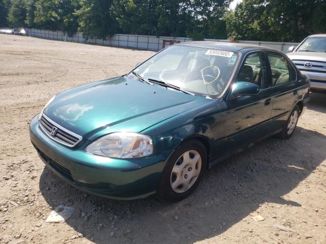 Photo 2 from auction – 2000 HONDA CIVIC EX with VIN 2HGEJ8647YH596454