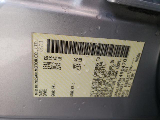 Photo 10 from auction – 2011 NISSAN ALTIMA BAS with VIN 1N4AL2AP9BN490470