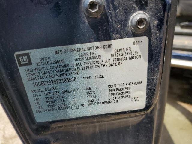 Photo 10 from auction – 2002 CHEVROLET SILVERADO with VIN 1GCEC19T52Z133500