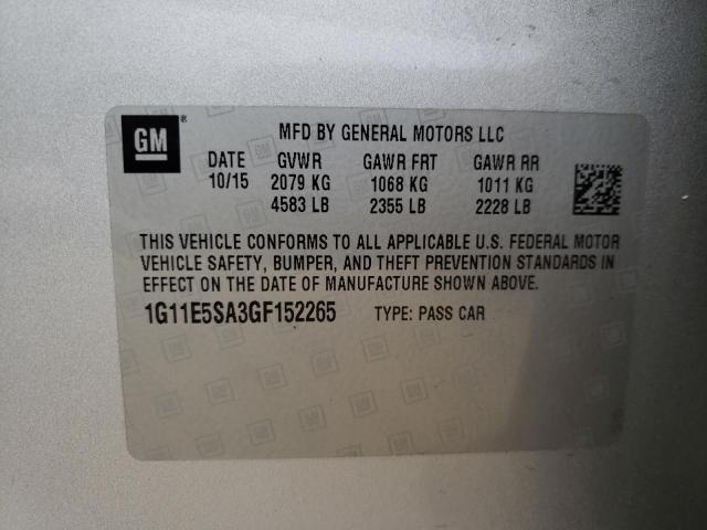 Photo 10 from auction – 2016 CHEVROLET MALIBU LIM with VIN 1G11E5SA3GF152265