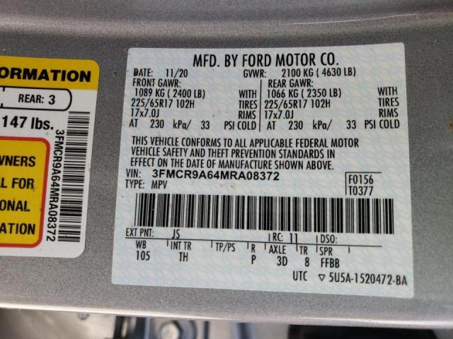 Photo 10 from auction – 2021 FORD BRONCO SPO with VIN 3FMCR9A64MRA08372