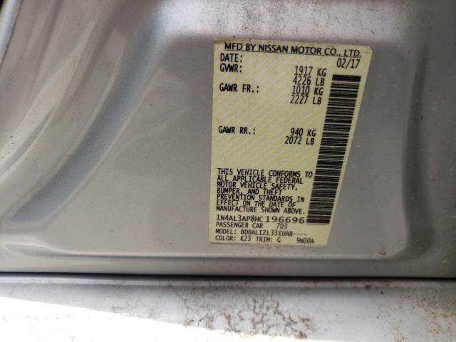 Photo 10 from auction – 2017 NISSAN ALTIMA 2.5 with VIN 1N4AL3AP8HC196696