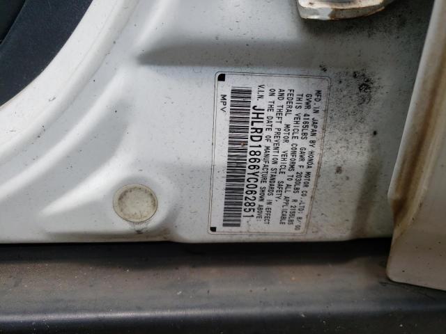 Photo 10 from auction – 2000 HONDA CR-V EX with VIN JHLRD1866YC062851