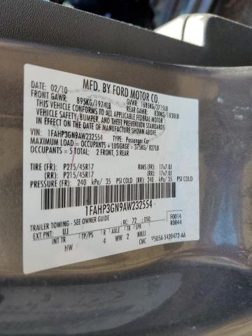 Photo 10 from auction – 2010 FORD FOCUS SES with VIN 1FAHP3GN9AW232554
