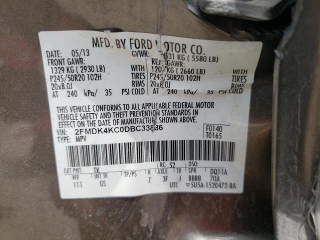 Photo 10 from auction – 2013 FORD EDGE LIMIT with VIN 2FMDK4KC0DBC33886
